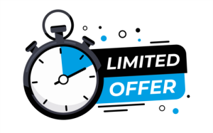 Grafik mit Stoppuhr und dem Schriftzug „Limited Offer