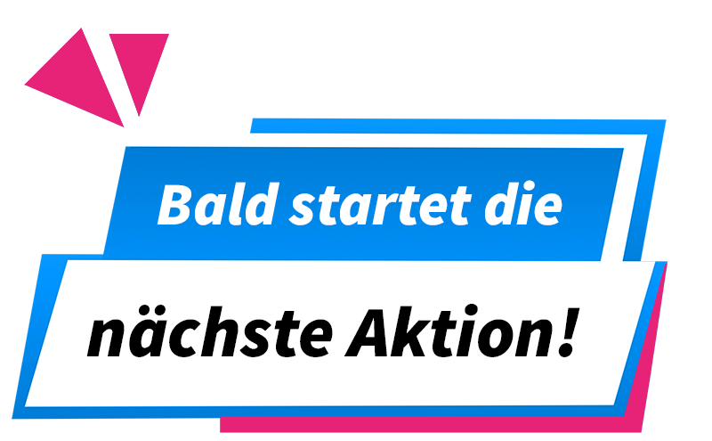 Aktion Einmal zahlen.